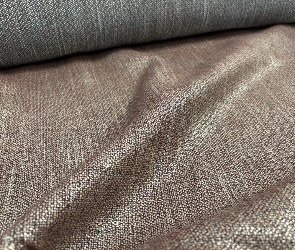 METAPHORES 5 Yards Luxury Taupe Bronze Woven Upholstery Fabric 55” Wool & Linen